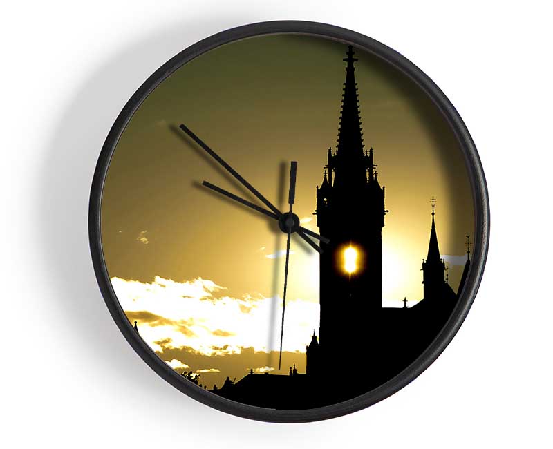 Matthias Church Silhouette Clock - Wallart-Direct UK