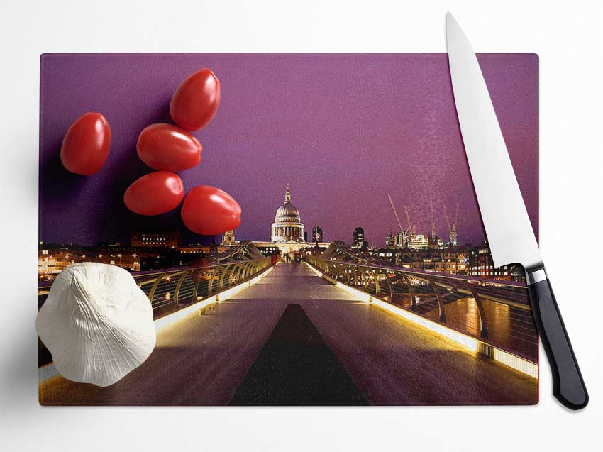 Millennium Bridge London Glass Chopping Board