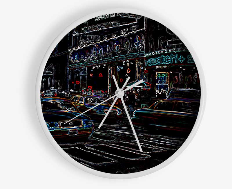 New York Psychedelic Clock - Wallart-Direct UK