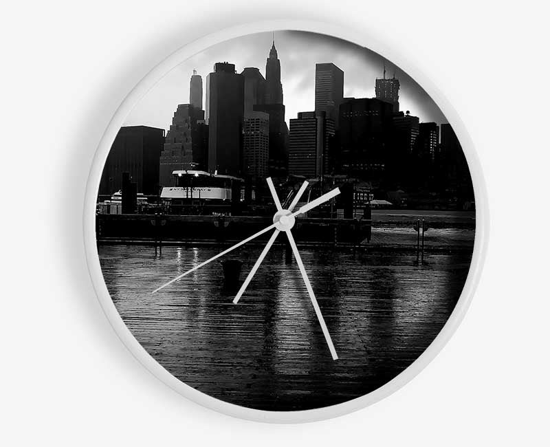 Hudson River New York B n W Clock - Wallart-Direct UK