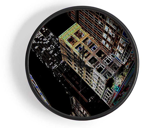 New York 5Th Ave Empire State Clock - Wallart-Direct UK