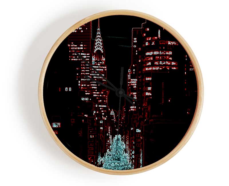 New York 5Th Avenue Clock - Wallart-Direct UK