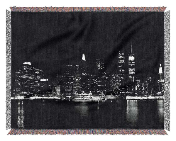 New York Black Nights Woven Blanket