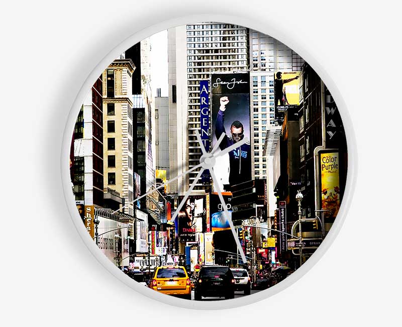 New York Broadway Days Clock - Wallart-Direct UK