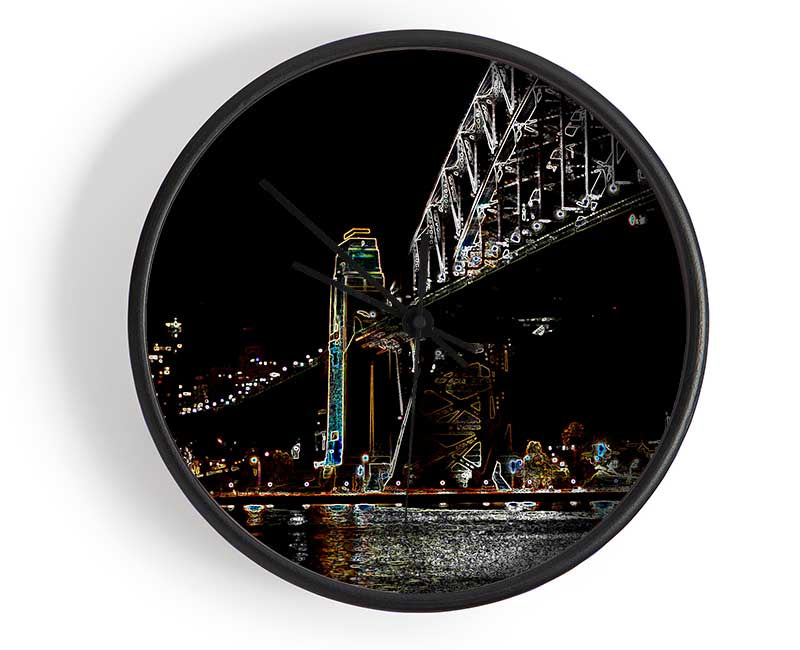 New York Brooklyn Bridge Clock - Wallart-Direct UK