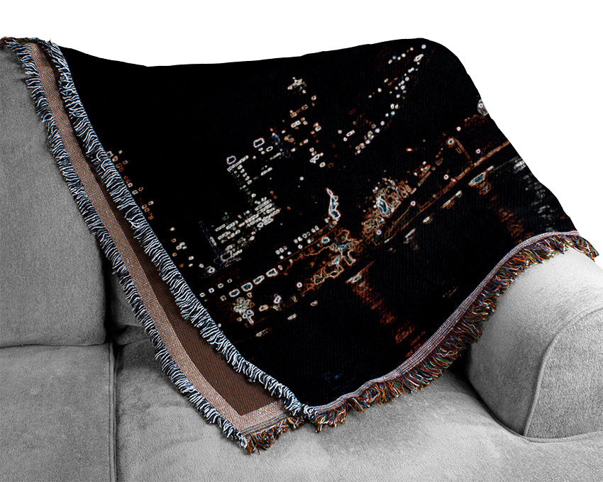 New York Brooklyn Bridge Woven Blanket