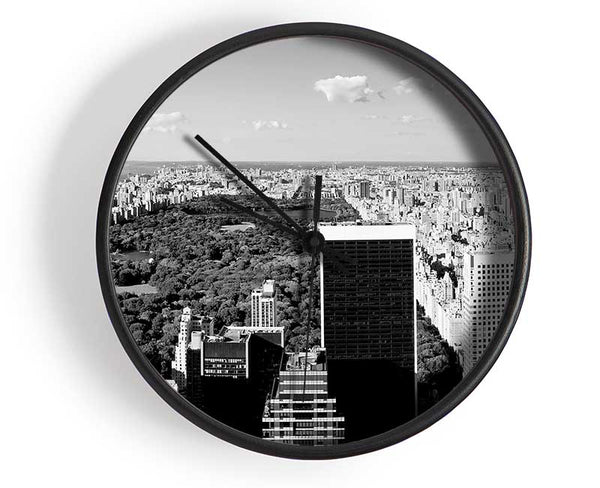 Central Park New York B n W Clock - Wallart-Direct UK