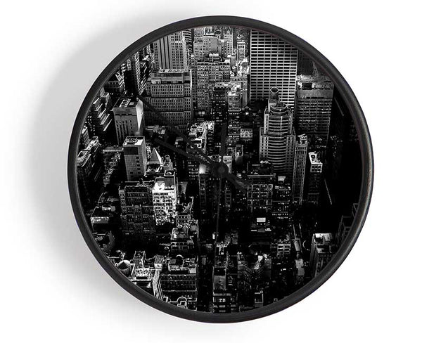 New York City Black And White Clock - Wallart-Direct UK