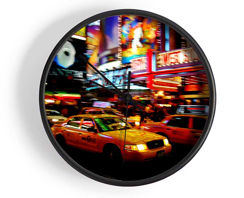 New York City Broadway Cabs Clock - Wallart-Direct UK