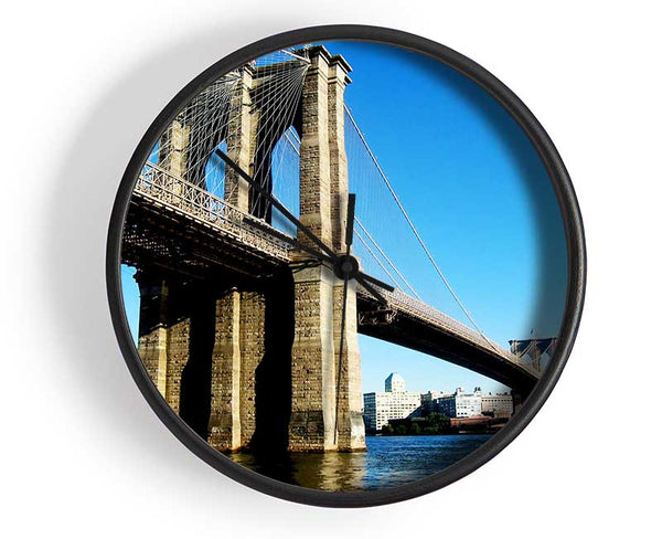 New York City Brooklyn Bridge By Day Clock - Wallart-Direct UK