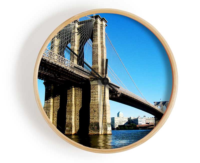 New York City Brooklyn Bridge By Day Clock - Wallart-Direct UK