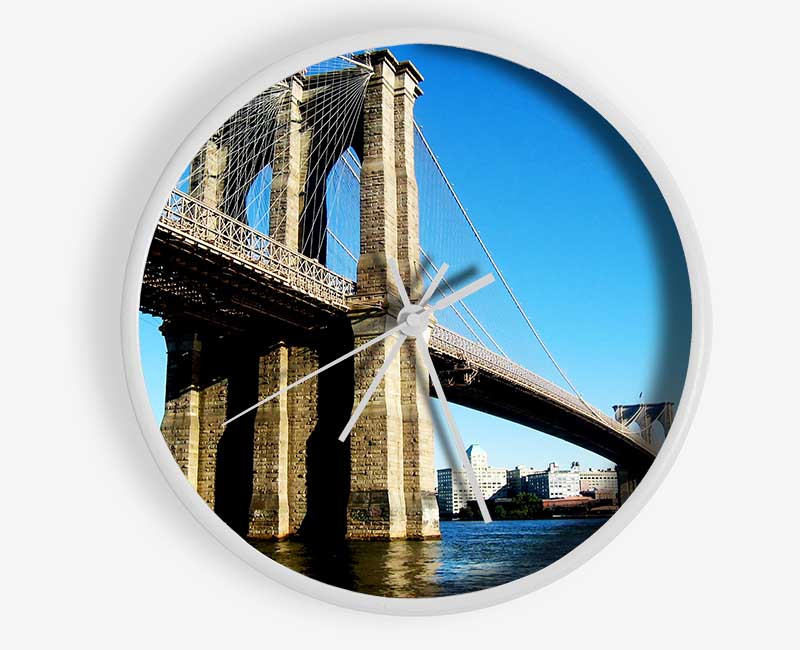 New York City Brooklyn Bridge By Day Clock - Wallart-Direct UK