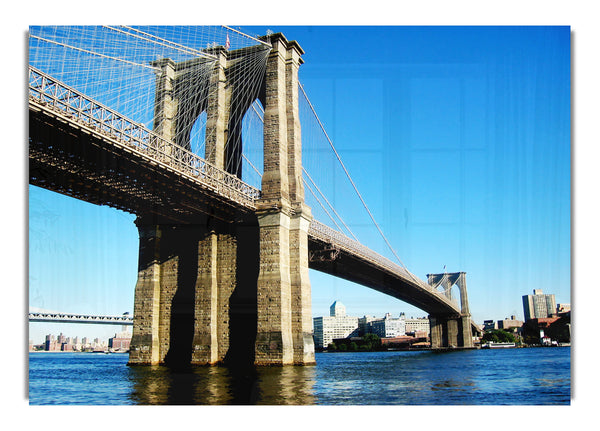 Brooklyn Bridge und die New Yorker Skyline