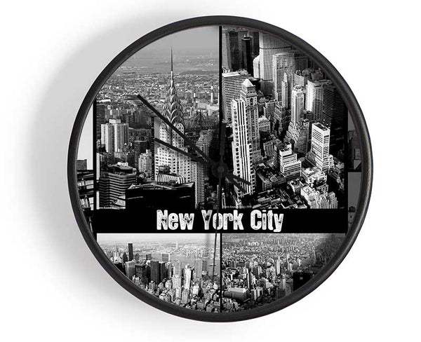 New York City Collage Clock - Wallart-Direct UK