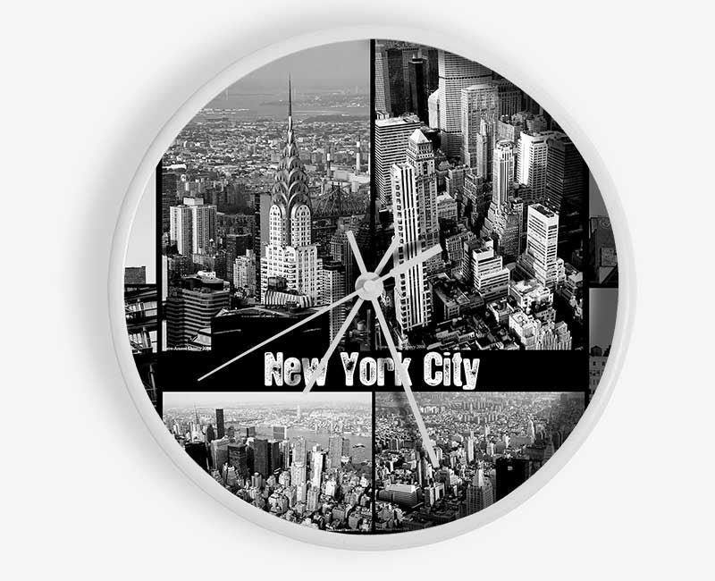 New York City Collage Clock - Wallart-Direct UK