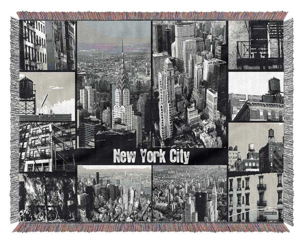 New York City Collage Woven Blanket