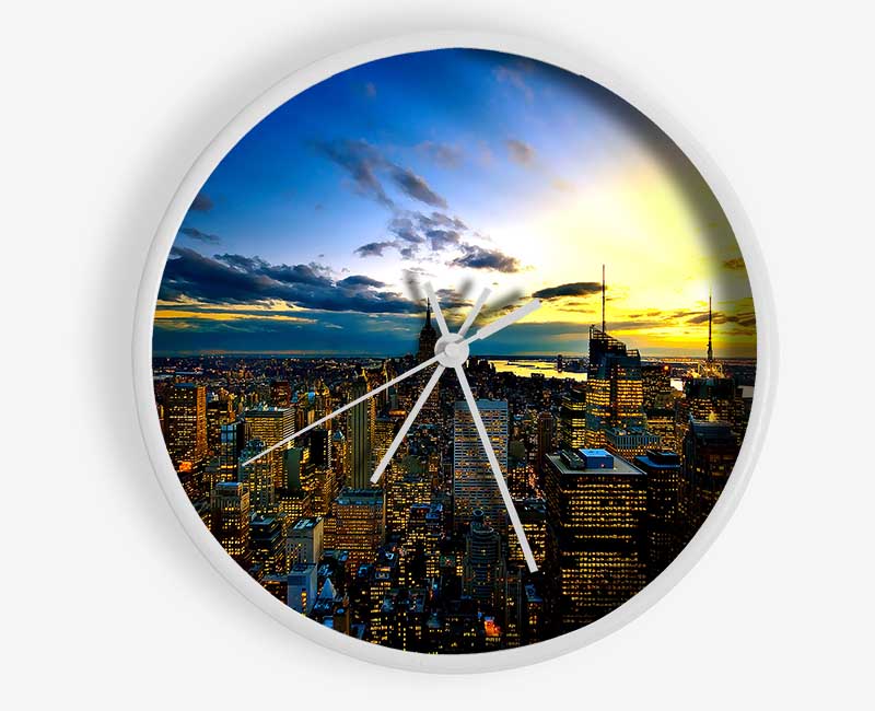 New York City Colours Clock - Wallart-Direct UK