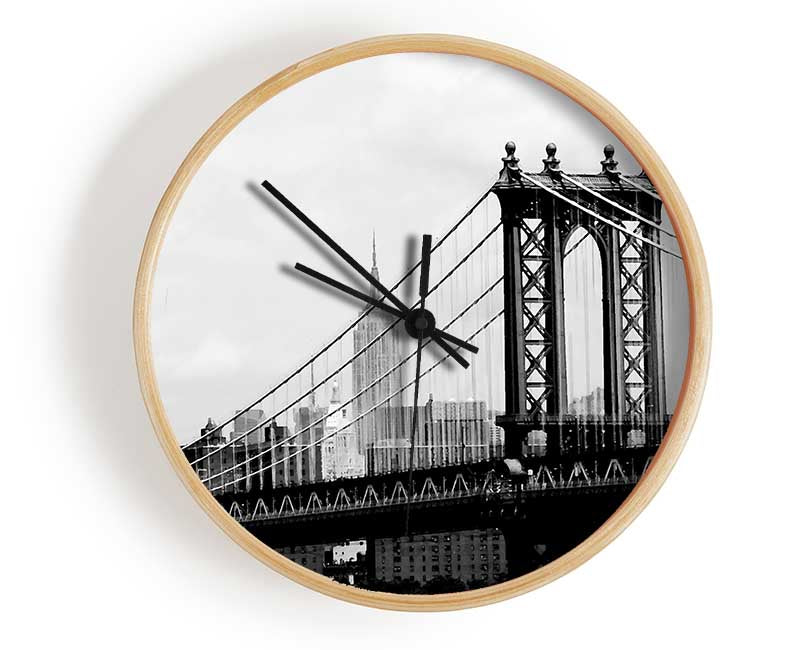 New York City Empire State Building Afar Clock - Wallart-Direct UK