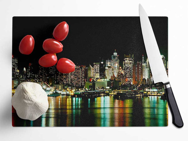 New York City Glow Glass Chopping Board