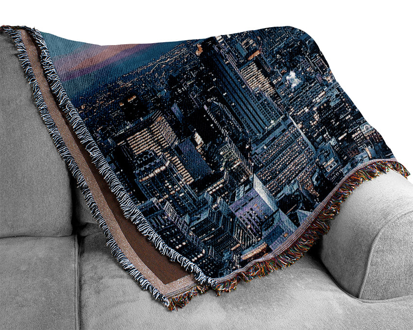 New York City Golden Horizon Woven Blanket