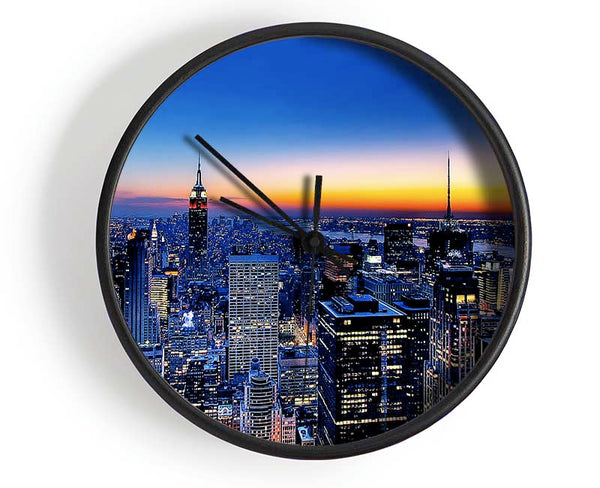 New York City Golden Horizon Clock - Wallart-Direct UK