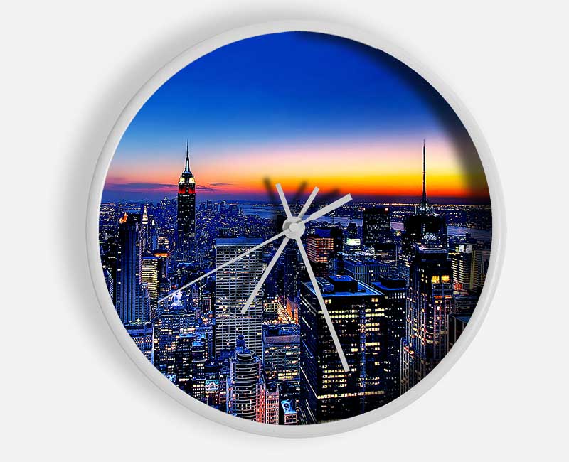 New York City Golden Horizon Clock - Wallart-Direct UK