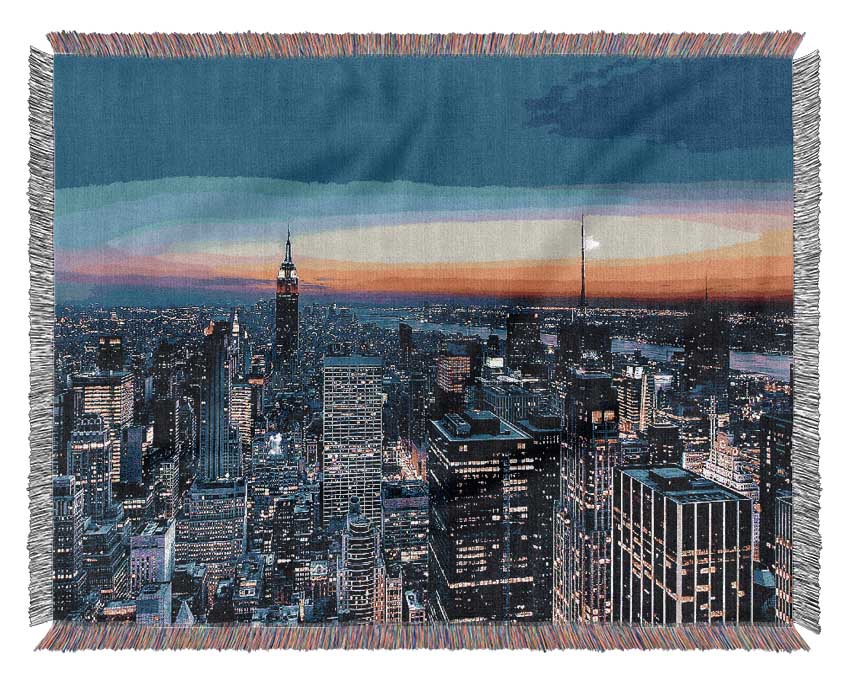 New York City Golden Horizon Woven Blanket