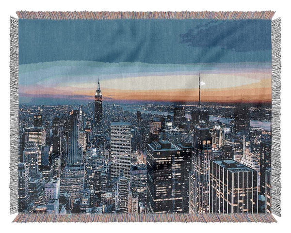 New York City Golden Horizon Woven Blanket