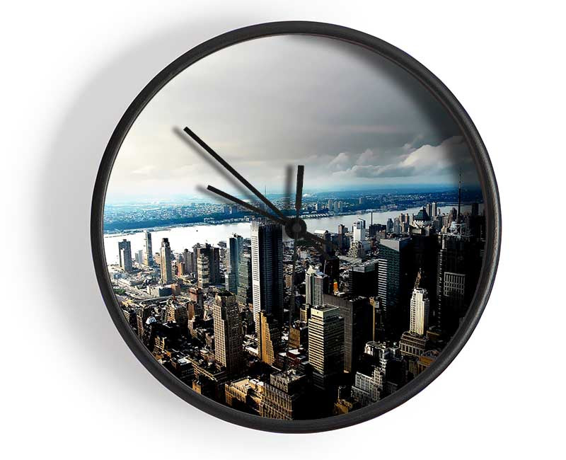 New York City Hudson River Clock - Wallart-Direct UK