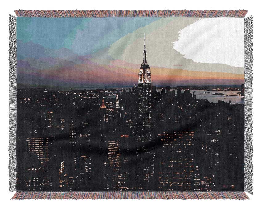 New York City Morning Glow Woven Blanket