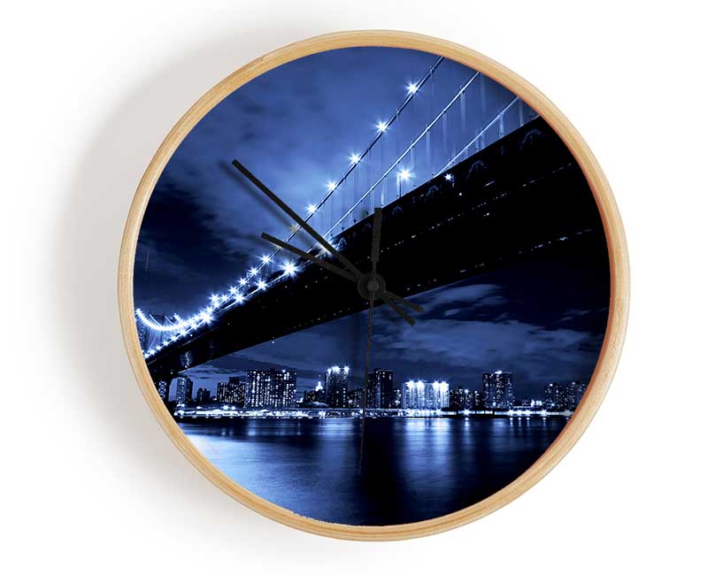 New York City Night Blues Clock - Wallart-Direct UK