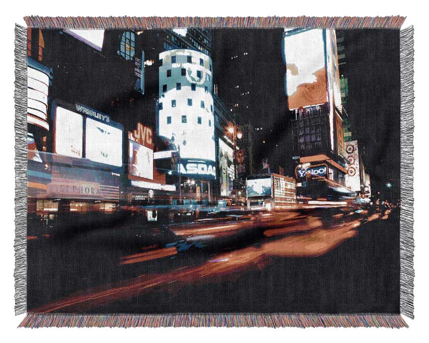 New York City Night Lights Woven Blanket