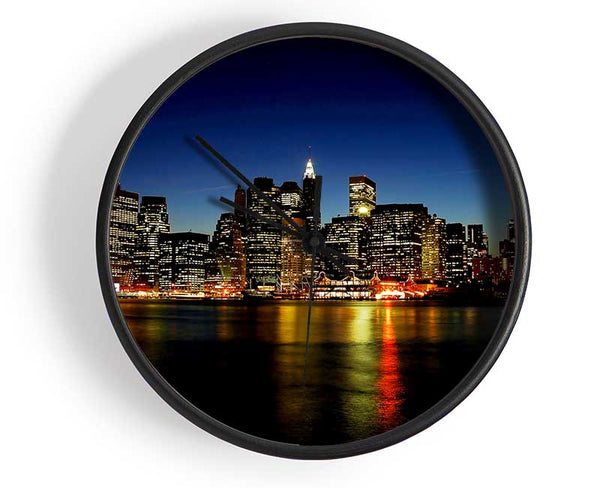 New York City View From Jersey Clock - Wallart-Direct UK