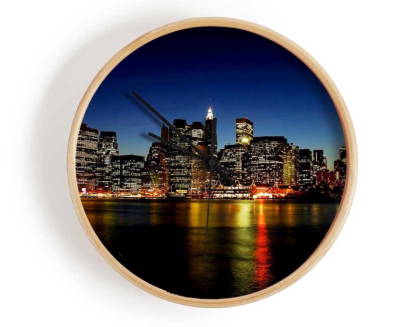 New York City View From Jersey Clock - Wallart-Direct UK