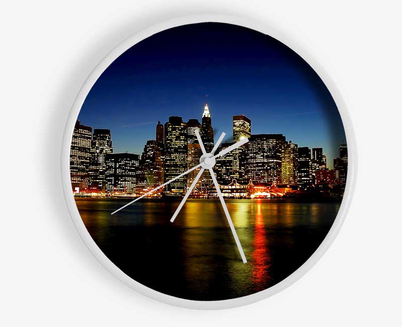 New York City View From Jersey Clock - Wallart-Direct UK