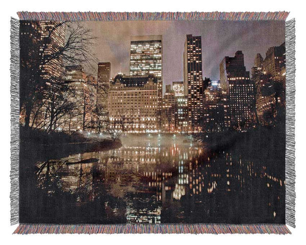 New York Lights Woven Blanket