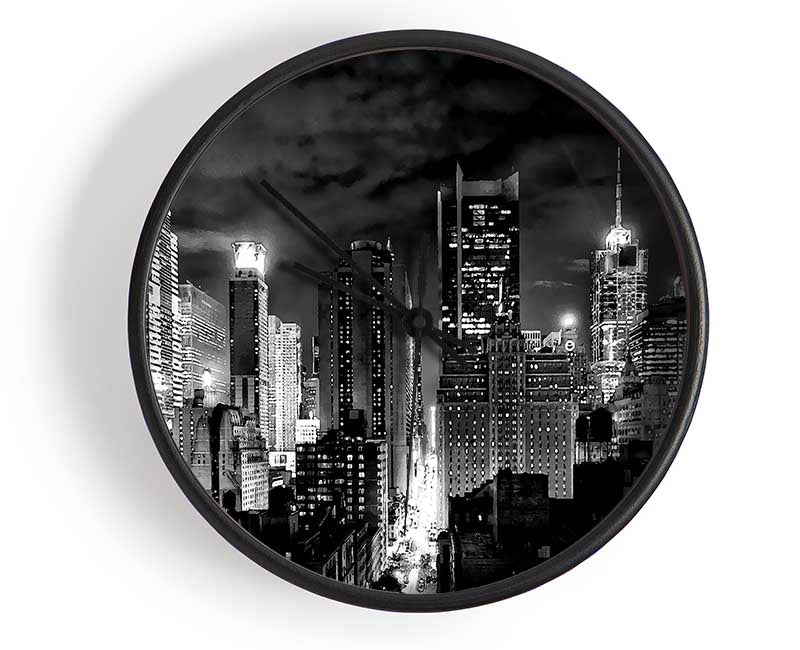 New York Streets B n W Clock - Wallart-Direct UK