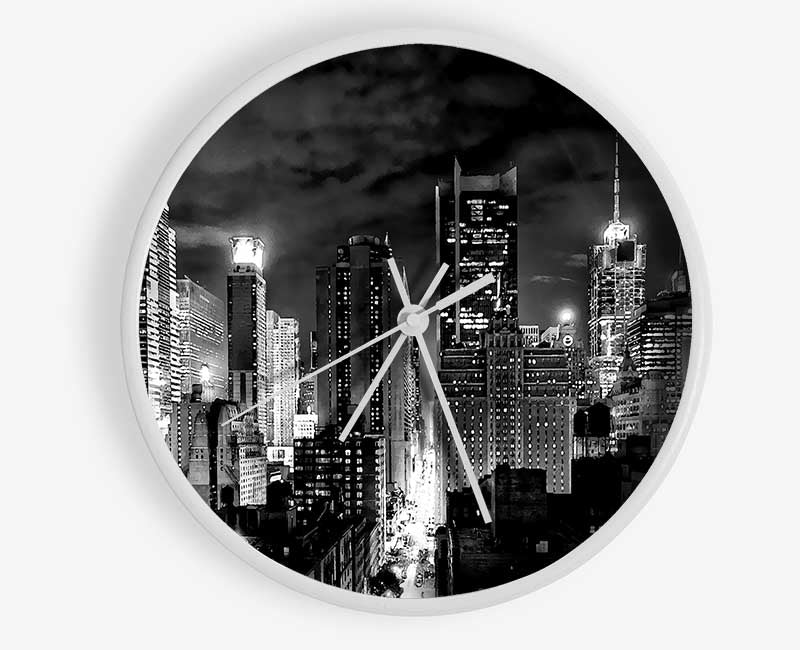 New York Streets B n W Clock - Wallart-Direct UK