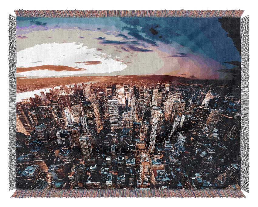 New York Sunrise Woven Blanket