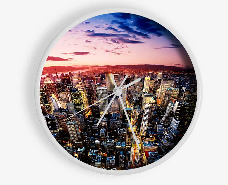 New York Sunrise Clock - Wallart-Direct UK