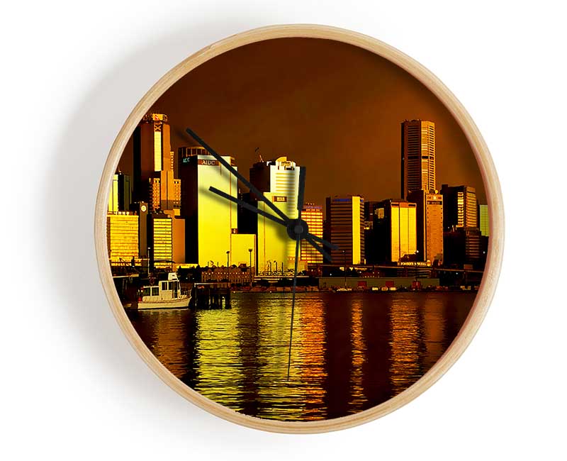 New Zealand Golden Glow Clock - Wallart-Direct UK