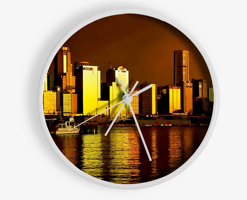 New Zealand Golden Glow Clock - Wallart-Direct UK