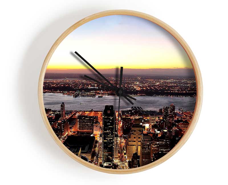 NYC Landscape Clock - Wallart-Direct UK