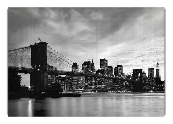 Nyc Brooklyn Bridge B~w