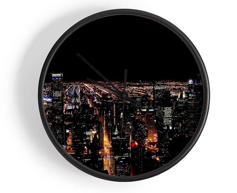 Nyc Night Lights Clock - Wallart-Direct UK