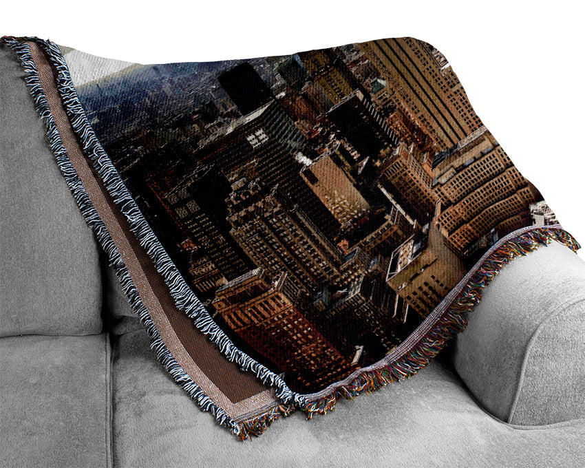 Nyc The Big Apple Woven Blanket