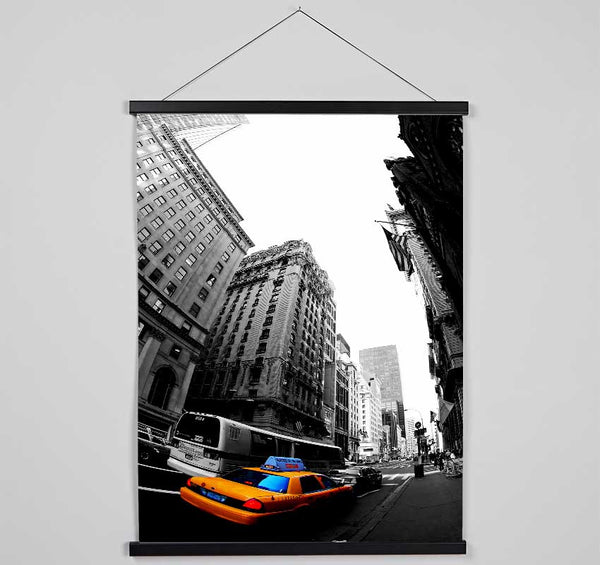 Nyc Yellow Cab On 5Th Avenue Hanging Poster - Wallart-Direct UK