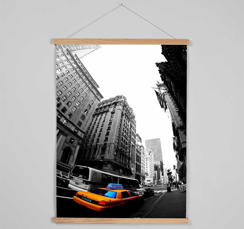 Nyc Yellow Cab On 5Th Avenue Hanging Poster - Wallart-Direct UK