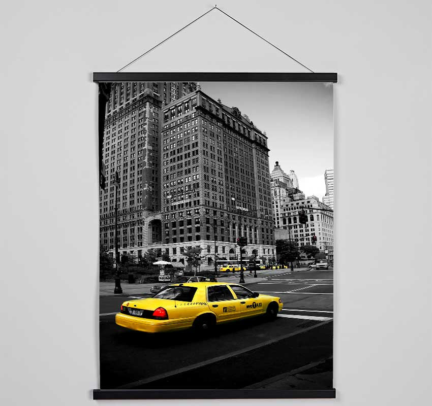 Nyc Yellow Cab Hanging Poster - Wallart-Direct UK