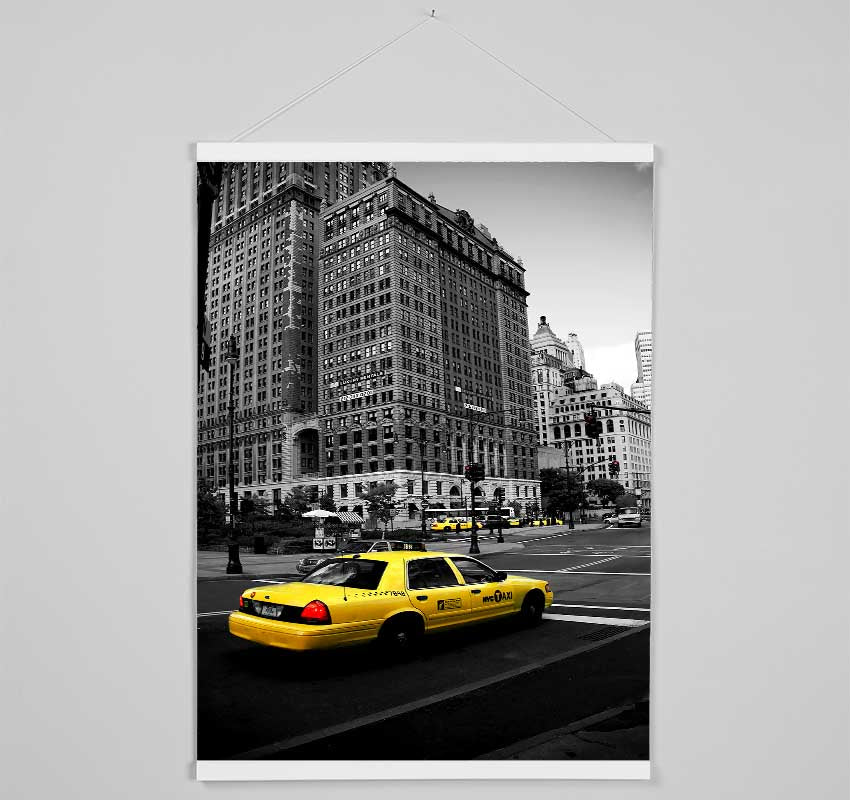 Nyc Yellow Cab Hanging Poster - Wallart-Direct UK